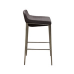 Contemporary Bar Stool // Stainless Steel Base (Gray)