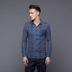 Drysdale Plaid Button Downt // Navy (2XL)