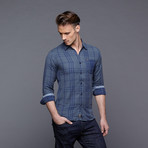 Drysdale Plaid Button Downt // Navy (L)