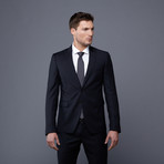 Just Cavalli Suit // Black & Navy Stripe (Euro: 48)