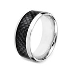 Ring // Black Carbon Fiber Inlay (Size 8)