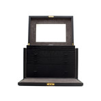 Rosario Large Jewelry Box (Black Crocodile)