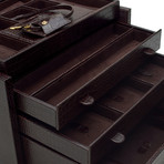 Rosario Large Jewelry Box (Black Crocodile)