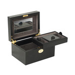 Castilla Small Jewelry Box (Black Saffiano)