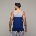 Cortina Tank // Grey + Royal (XS)