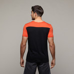 Color Block Tee // Red + Black (XL)