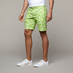 Madrid Bermuda Short // Green leaves (28)