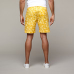 Madrid Bermuda Short // Gold leaves (28)
