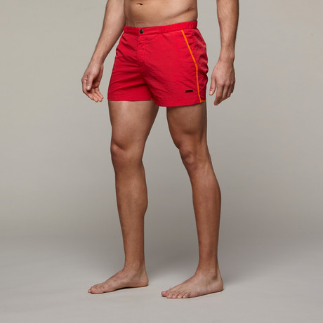 Angeleno Swim Trunk // Red Taslan (28)