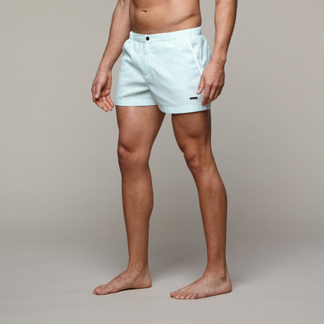 Angeleno Swim Trunk // Seer Sucker Green (28)