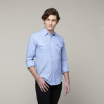 Metro Button Up // Blue (S)