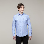 Metro Button Up // Blue (S)