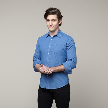 Lyle One Pocket Button Up // Blue (S)