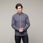 School Boy Button Down // Navy Check (XL)