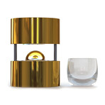 GLACIOUS LE 60MM SPHERE ICE PRESS + CUBE ICE MOLD // 24K Plated Gold