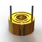 GLACIOUS LE 60MM SPHERE ICE PRESS + CUBE ICE MOLD // 24K Plated Gold