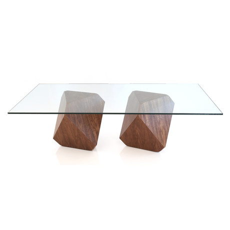 Hal Slender Dining Table (Black Walnut // Without Glass Top)