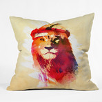 Gym Lion Throw Pillow (18" x 18")