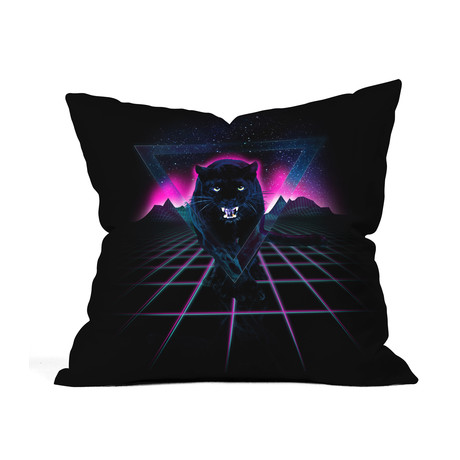 Jaguar Poster Throw Pillow (18" x 18")