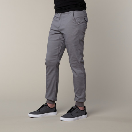 Sunset Twill Joggers // Soft Grey (34WX32L)
