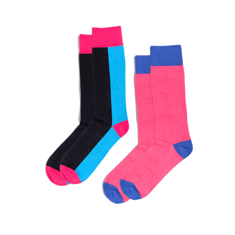 Color Block Party Socks Bundle // Set of 2  