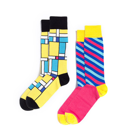 Mondrian After the Party Sock Bundle // Set of 2
