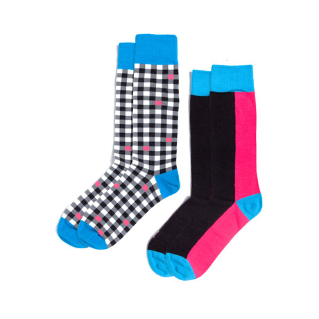 Pink Picnic Socks Bundle // Set of 2
