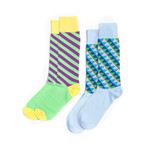 Diamonds Are a Stripes Best Friend Socks Bundle // Set of 2