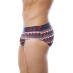 Seven7 Brief 2 Pack // Navy & Orange (Small)