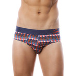 Seven7 Brief 2 Pack // Navy & Orange (Small)