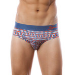 Seven7 Brief 2 Pack // White & Red (Small)