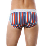 Seven7 Brief 2 Pack // White & Navy-Royal Blue (Small)