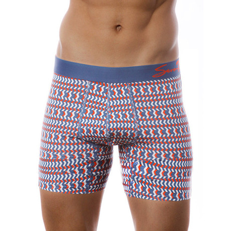 Seven7 Boxer Brief 2 Pack // White & Red (Small)