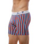 Seven7 Boxer Brief 2 Pack // White & Navy-Royal Blue (Small)