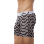 Seven7 Boxer Brief 2 Pack // White & Black-Blue (Small)