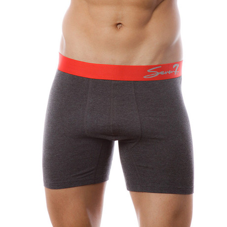 Seven7 Boxer Brief 2 Pack // Heather Dark Grey (Small)