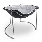 Hepper Pod Cat Bed // Grey, White, Silver