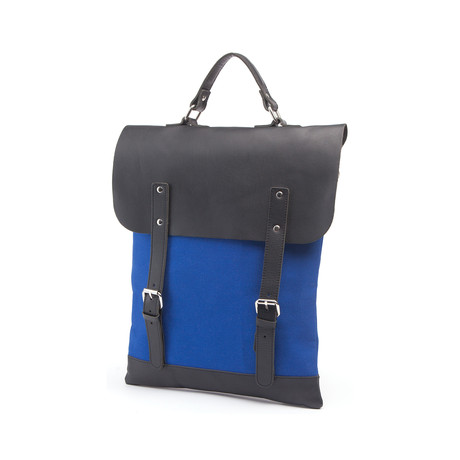 Messenger Tote (Blue + Black)