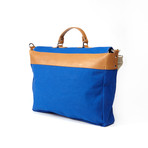 Briefcase (Blue + Tan)