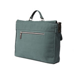 Briefcase (Blue + Tan)