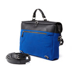 Briefcase (Blue + Tan)