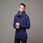 Ruben Cowl Neck Sweater // Blue (XL)