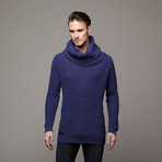 Ruben Cowl Neck Sweater // Blue (M)