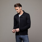 Ricky Asymmetrical Zip Sweater // Black (S)