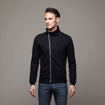 Ricky Asymmetrical Zip Sweater // Black (S)