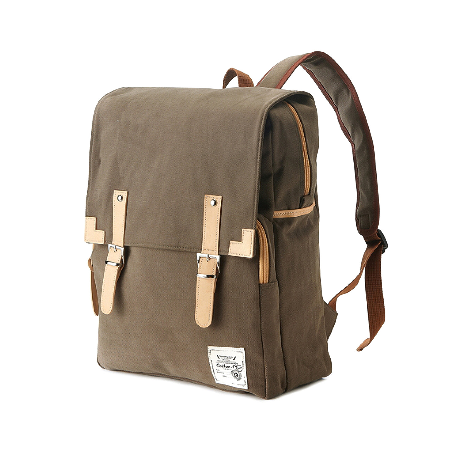 Simple Cotton Square Backpack (Khaki) - Bagdori - Touch of Modern