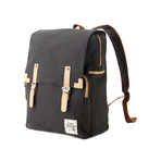 Simple Cotton Square Backpack (Khaki)