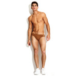 Lifeguard Lowrise Brief Swimsuit // Cognac (XS)