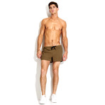 Vintage Soccer Short Swimsuit // Fatigue (S)