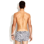 Zag and Zebra Trainer Swimsuit // White (M)